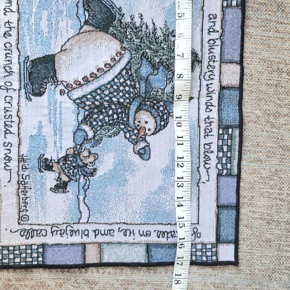 Set of 8 winter placemats | Vintage Mohawk Home | "Sounds of Bells" - Picture 6 of 6